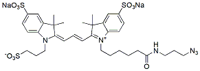 Molecular structure of the compound: Sulfo-Cy3 Azide, Sodium salt