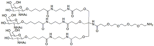 Molecular structure of the compound: Tri-GalNAc-PEG4-amine