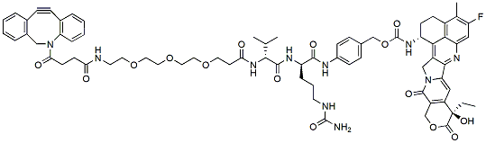 Molecular structure of the compound: DBCO-PEG3-VC-Exatecan