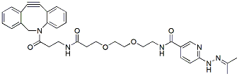 Molecular structure of the compound: HyNic-PEG2-Amino-DBCO