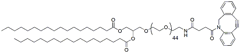 Molecular structure of the compound: DSG-PEG45-NH-DBCO
