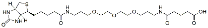Molecular structure of the compound: Biotinyl-NH-PEG3-C3-amido-C3-COOH
