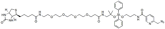 Molecular structure of the compound: Biotin-PEG4-dialkoxydiphenylsilane-picolyl azide