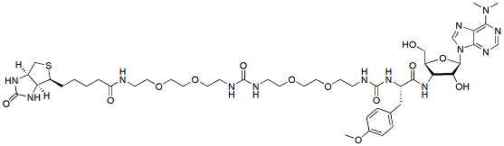 Molecular structure of the compound: Puromycin-bis(PEG2-amide)-Biotin