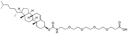 Molecular structure of the compound: Cholesterol-amide-PEG4-acid