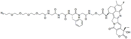 Molecular structure of the compound: Azido-PEG4-GGFG-Dxd