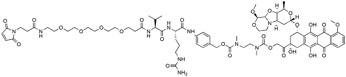 Molecular structure of the compound: Mal-PEG4-VC-PAB-DMEA-PNU-159682