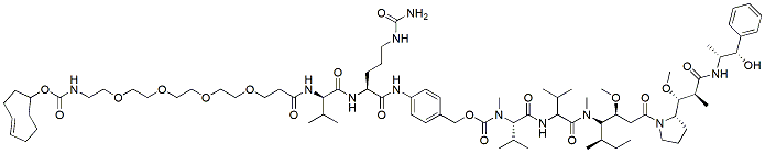 Molecular structure of the compound: TCO-PEG4-VC-PAB-MMAE