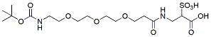 Molecular structure of the compound: Boc-NH-PEG3-amido-2-sulfopropanoic acid