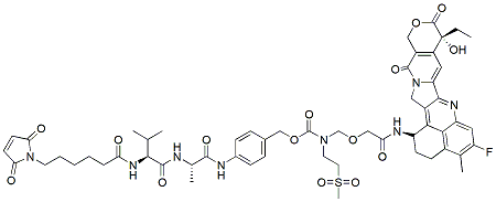 Molecular structure of the compound: Mal-Val-Ala-PAB-N(SO2Me)-Exatecan