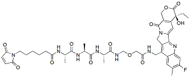 Molecular structure of the compound: MC-AAA-NHCH2OCH2COO-7-aminomethyl-10-methyl-11-fluoro camptothecin