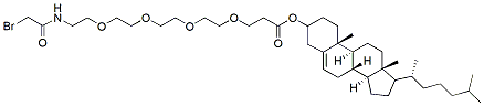 Molecular structure of the compound: Bromoacetamido-PEG4-cholesterol