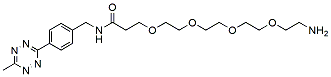 Molecular structure of the compound: Methyltetrazine-amido-PEG4-amine, TFA salt