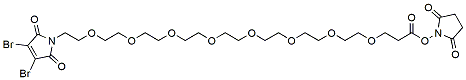 Molecular structure of the compound: 3,4-Dibromo-Mal-PEG8-NHS ester