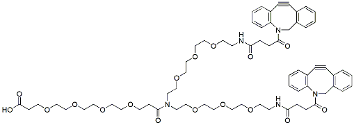 Molecular structure of the compound: Acid-PEG4-bis(PEG3-DBCO)