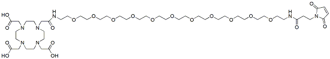 Molecular structure of the compound: DOTA-PEG11-MAL, TFA salt