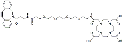 Molecular structure of the compound: DOTA-PEG4-NHCO-DBCO