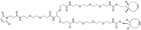 Molecular structure of the compound: Mal-PEG2-bis-PEG3-BCN