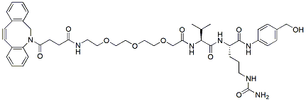 Molecular structure of the compound: DBCO-PEG4-acetic-Val-Cit-PAB