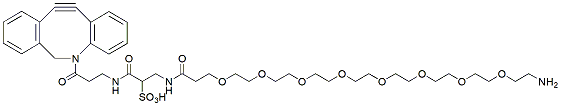 Molecular structure of the compound: Sulfo DBCO-PEG8-amine
