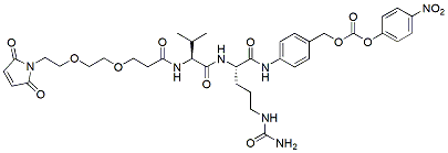 Molecular structure of the compound: Mal-PEG2-VCP-NP