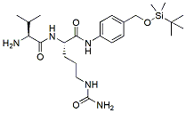 Molecular structure of the compound: Val-Cit-PAB-OSBT