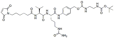 Molecular structure of the compound: MC-Val-Cit-PAB-NH-C2-NH-Boc