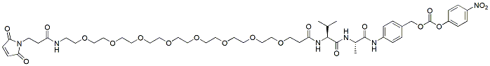 Molecular structure of the compound: Mal-amide-PEG8-Val-Ala-PAB-PNP