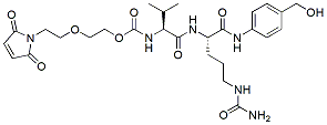Molecular structure of the compound: Mal-PEG2-Val-Cit-PABA