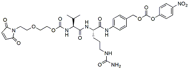Molecular structure of the compound: Mal-PEG2-Val-Cit-PABA-PNP