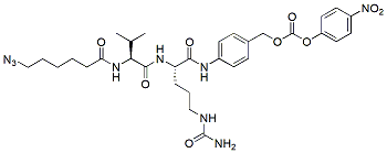 Molecular structure of the compound: 6-Azidohexanoyl-Val-Cit-PAB-PNP