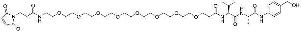 Molecular structure of the compound: Mal-PEG8-Val-Ala-PABC