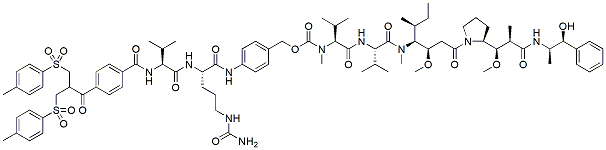 Molecular structure of the compound: Bis-sulfone-VC-PAB-MMAE
