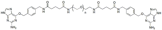 Molecular structure of the compound: Benzylguanine-PEG-Benzylguanine, MW 2,000
