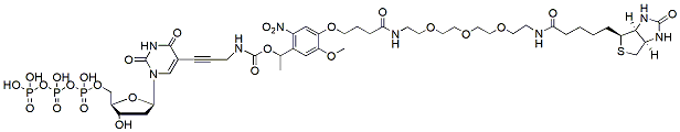 Molecular structure of the compound: PC Biotin-PEG3-Propargyl-dUTP