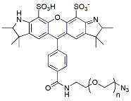 Molecular structure of the compound: Azido-PEG-Fluor 532, MW 2,000
