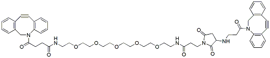 Molecular structure of the compound: DBCO-PEG5-pyrrolidine-DBCO