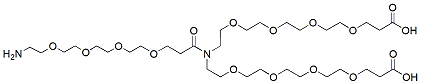Molecular structure of the compound: N-(Amine-PEG4)-N-bis(PEG4-acid), HCl salt