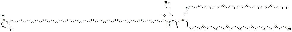 Molecular structure of the compound: Mal-PEG12-Lys-bis-PEG8