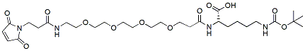Molecular structure of the compound: Mal-amido-PEG4-Lys(Boc)