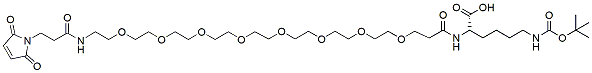 Molecular structure of the compound: Mal-amido-PEG8-Lys(Boc)
