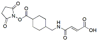 Molecular structure of the compound: 4-(((4-(((2,5-dioxopyrrolidin-1-yl)oxy)carbonyl)cyclohexyl)methyl)amino)-4-oxobut-2-enoic acid