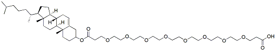 Molecular structure of the compound: Cholesterol-PEG8-acid