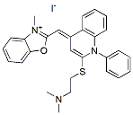 Molecular structure of the compound: SYBR Green II (a solution)