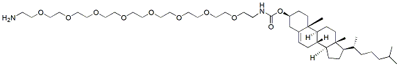 Molecular structure of the compound: Cholesterol-carbamate-PEG8-amine