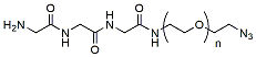 Molecular structure of the compound: Gly-Gly-Gly-PEG-Azide, MW 2,000
