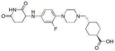 Molecular structure of the compound: (1r,4r)-4-((4-(4-((2,6-dioxopiperidin-3-yl)amino)-2-fluorophenyl)piperazin-1-yl)methyl)cyclohexane-1-carboxylic acid