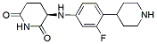 Molecular structure of the compound: (R)-3-((3-fluoro-4-(piperidin-4-yl)phenyl)amino)piperidine-2,6-dione