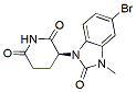 Molecular structure of the compound: (R)-3-(5-bromo-3-methyl-2-oxo-2,3-dihydro-1H-benzo[d]imidazol-1-yl)piperidine-2,6-dione