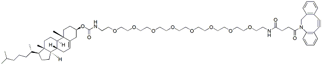 Molecular structure of the compound: Cholesterol-carbamate-PEG8-DBCO